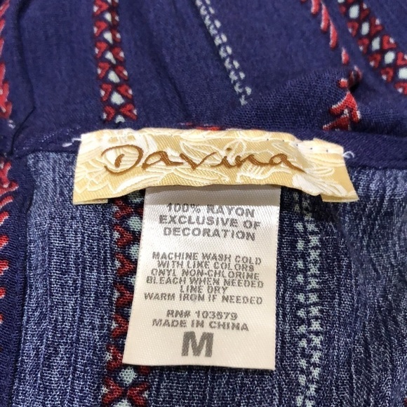 Francesca’s Collection Davina Wide Leg Jumpsuit Size Medium Navy Blue Striped - Picture 6 of 10